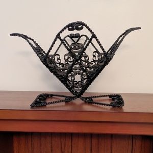 Vintage wrought iron decorative bowl.
